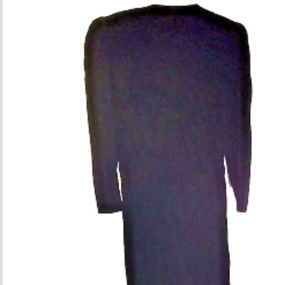 VTG Black Velvet Wrap Dress Sz 12 Midi Holiday Christmas Cocktail Party - Picture 9 of 11